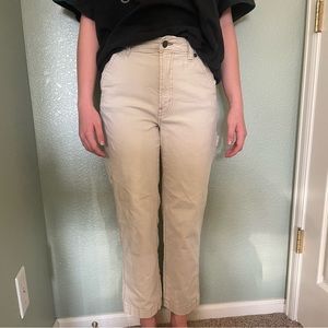 Women’s Gap cream carpenter pants